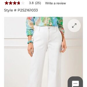 NWT. Talbots white denim trousers. Bought online Talbots.